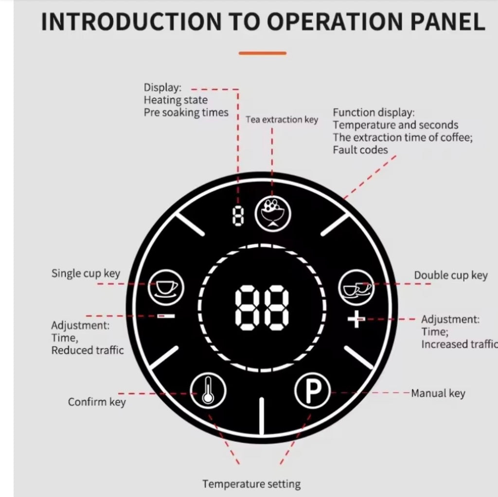 Commercial Professional for Business Espresso with touch screen easy to programs